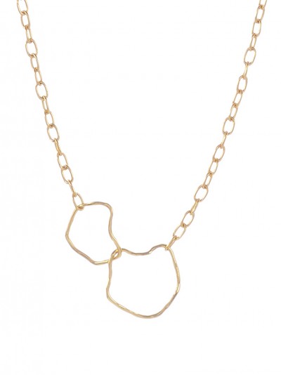 Intersecting Gold Plated Necklace