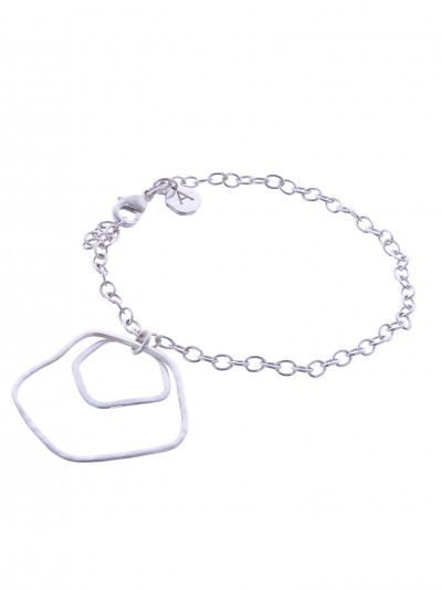 Uneven Edge White Bracelet