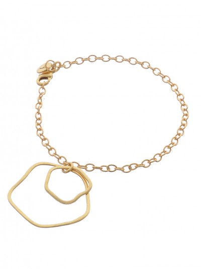 Uneven Edge Golden Bracelet