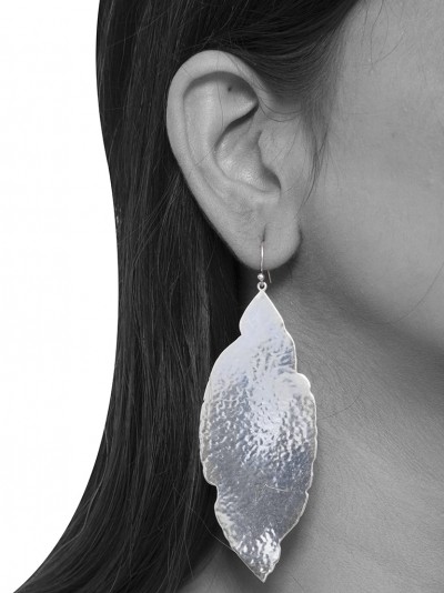 Textured Leaf Earring