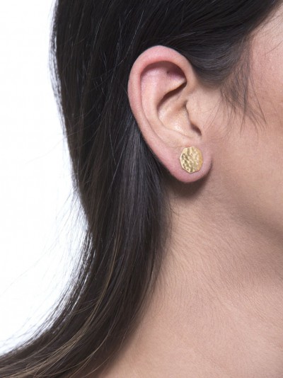 Textured Octagon Earring